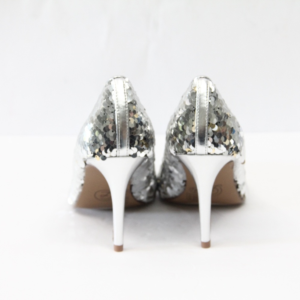 Chinese Laundry Sequin Heels New Stiletto Silver - Picture 8 of 8